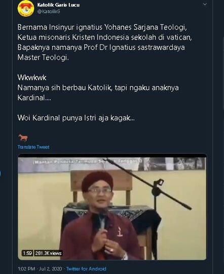Viral Video Pria Mualaf Mengaku Anak Kardinal, Panen Cibiran
