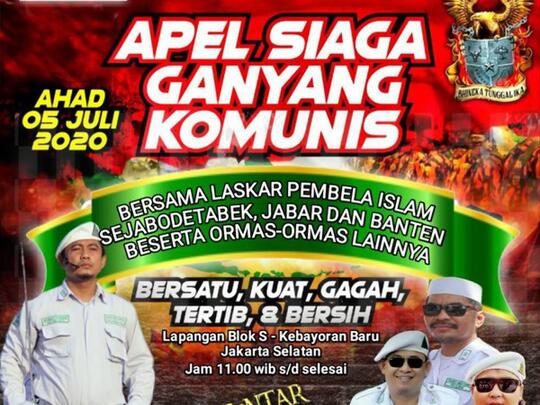 Gelar Apel Ganyang Komunis, PA 212 dkk Janji Akan Jaga Ketertiban