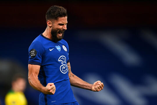 Olivier Giroud Pahlawan Kemenangan Chelsea atas Norwich
