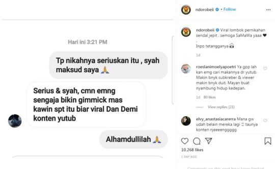 Jiaahh Ketahuan! Pengantin yang Nikah Mahar Sandal Jepit & Air Putih Ternyata Gimmick