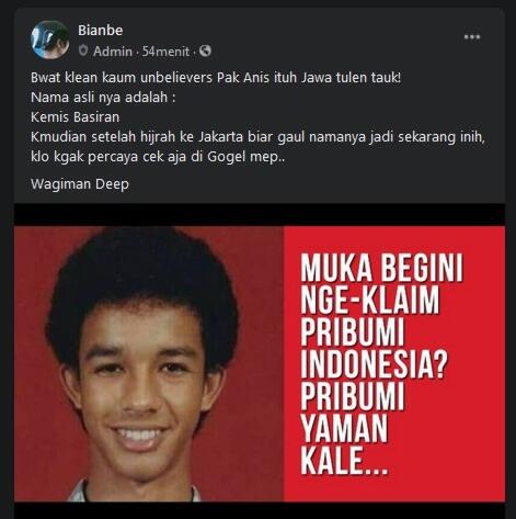 Anies Ngaku Bukan Orang Arab, Denny Siregar Sindir Begini