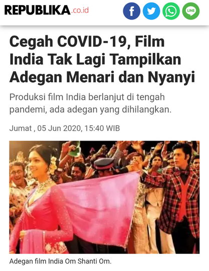 Lihat Deh Cara Film India Menghadapi Corona. Bikin Ngakak