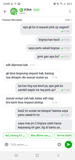 Team Tokopedia Care Handle Komplain Mirip Robot - Kecewa