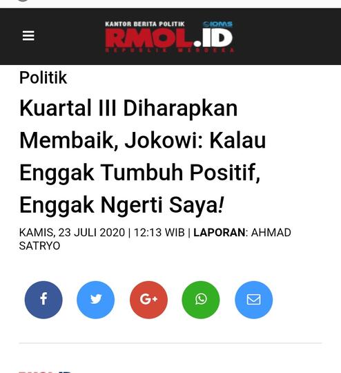 Kajian INDEF: RI Masuk Jurang Resesi di Triwulan III 2020