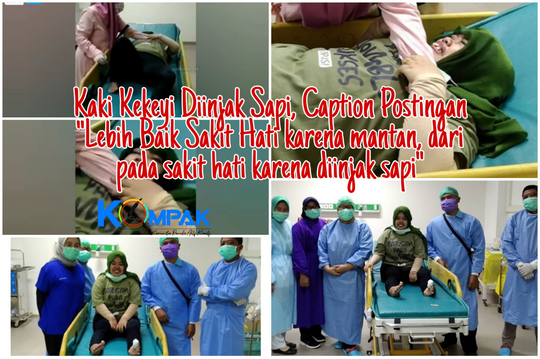 Kekeyi Kecelakaan, Kaki Kirinya Diinjak Sapi Kurban! Benarkah Diinjak Sapi Sakit?