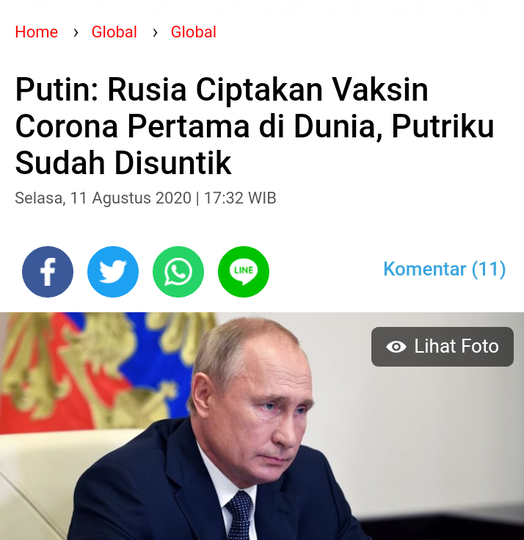 Pemerintah Siapkan Vaksin Covid-19 Buatan Lokal, Namanya Vaksin Merah Putih