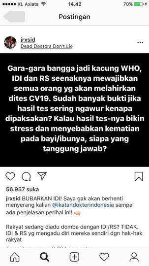 Ditahan, Jerinx Akhirnya Jalani Rapid Test