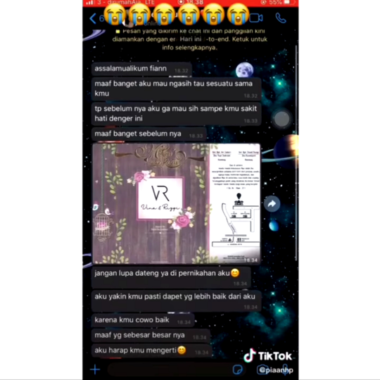 Sedih! Lama Tak Berkabar Cewek ini Memberi Undangan Pernikahan pada Mantannya