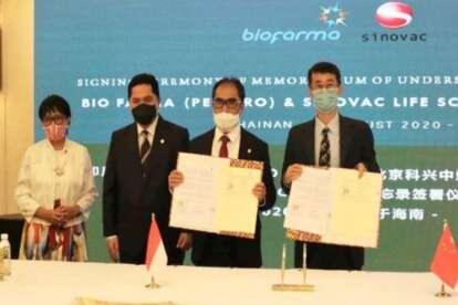 Sinovac Siap Suplai 40 Juta Dosis Vaksin ke Bio Farma Mulai November 2020
