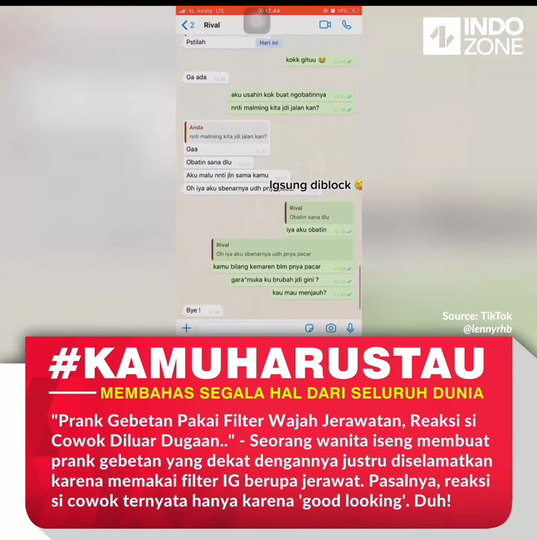 Balasan Dari Prank Pacar Pakai Filter Jerawat Auto Kebongkar Busuknya Kaskus