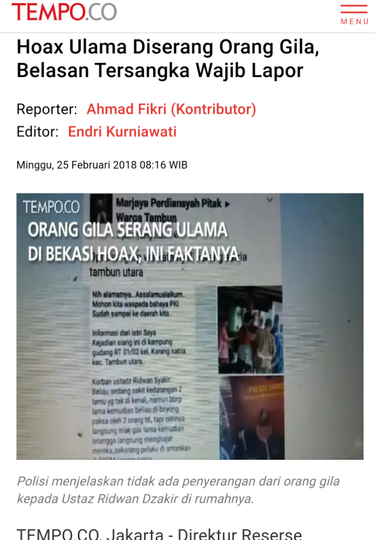 Eko: Penusuk SAJ Belum Tentu Gila, yang Gila Mereka yang Mengaitkannya dengan PKI