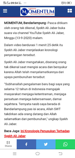 Pelaku Penusukan Syek Ali Jaber Dinyatakan Gangguan Jiwa! Warganet Ramai Ungkap Fakta