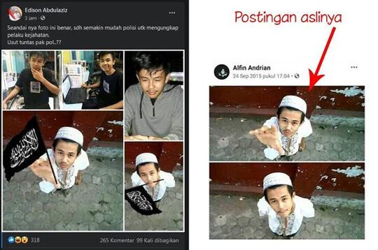 Foto Penusuk Syekh Ali Diedit Lagi Megang Bendera Tauhid dan Disebarkan Para Buzzer