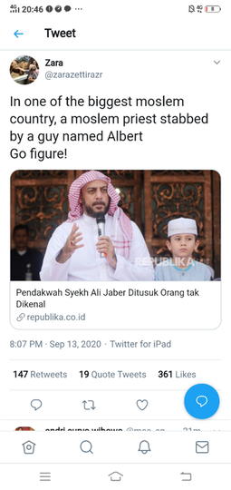 Cari Aktor Intelektual Penusuk Syekh Ali Jaber, FPI: Ini Sudah Perang