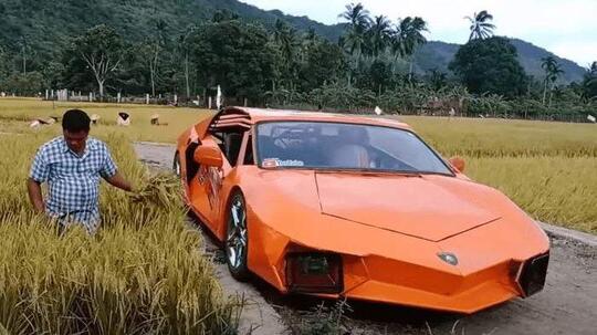 Petani ini Ubah Yamaha Vixion Menjadi Supercar Lamborghini