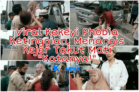 Viral Kekeyi Phobia Ketinggian, Menangis Kejer Takut Mati dan Tinggalkan Ibunya!