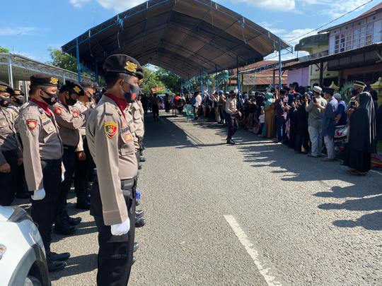 Jenazah Alm Aiptu Mulyadi Dimakamkan Secara Dinas Kepolisian Di Lautang Salo Rappang