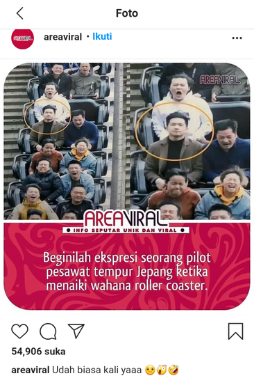 Gini Nih Ekspresi Pilot Pesawat Tempur Saat Naik Roller Coaster, Apa Pendapatmu? 