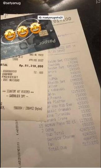 Viral! Tagihan Makan Di Restoran Mewah 50 Juta