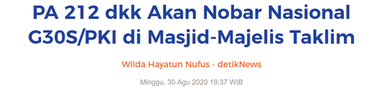 Atas Arahan Habib Rizieq, FPI-PA 212-GNPF Minta Pilkada 2020 Ditunda