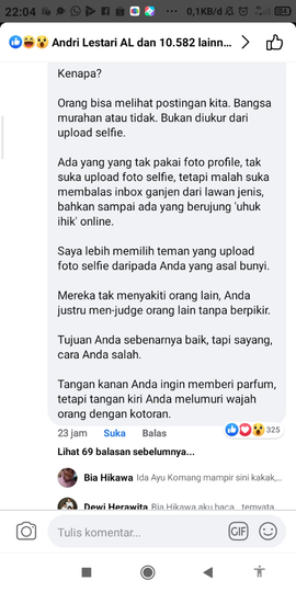 Menuduh Tukang Selfie Dan Upload Foto, Kegatelan. Akun Ini Viral Diserang Warganet