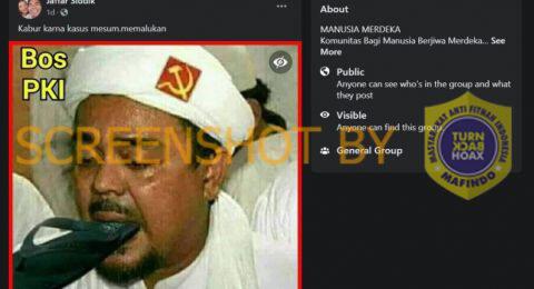CEK FAKTA: Benarkah Habib Rizieq Pakai Sorban Bergambar Palu Arit Khas PKI?
