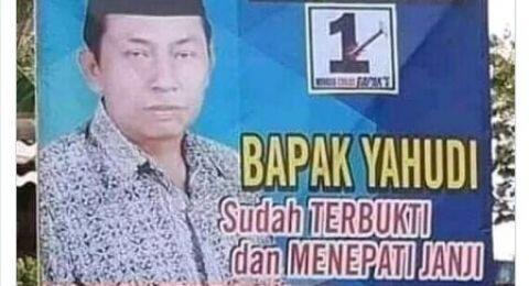 Viral Baliho Ajakan Pilih Bapak Yahudi, Warganet Jadi Salah Fokus
