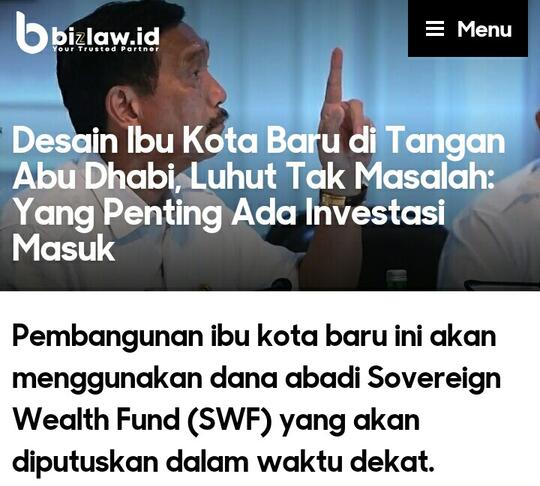 Bos BKPM: Dana Abadi Bisa Dipakai Buat Proyek Ibu Kota Baru