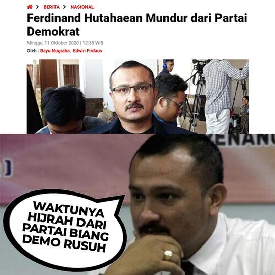 Beda Sikap dengan AHY, Ferdinand Hutahaean Tinggalkan Partai Demokrat