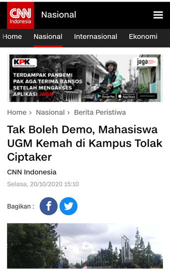 BEM SI Beri Waktu 8 Hari ke Jokowi Batalkan UU Ciptaker, Kalau Tidak Ini Ancamannya