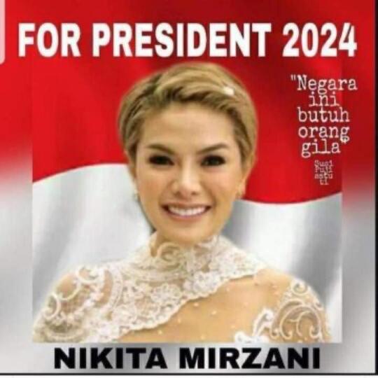 Nikita Mirzani Nya(l)i for Presiden! Giring dan dr Tirta punya saingan baru.