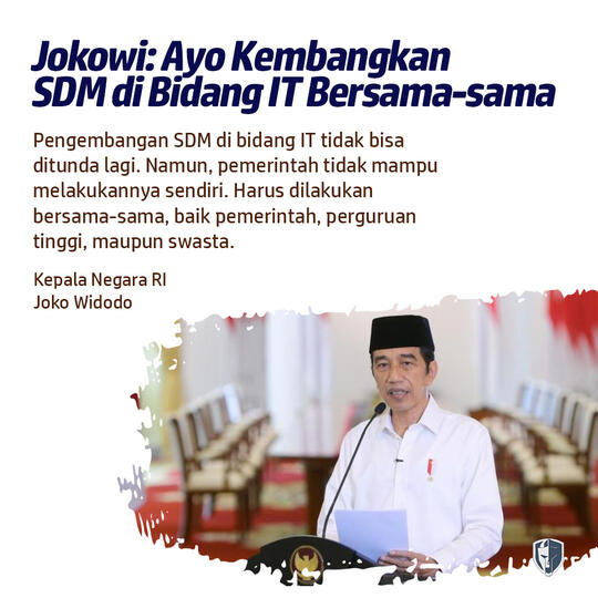 Jokowi: Indonesia Butuh Lebih Banyak Software Engineer dan Kreator Konten