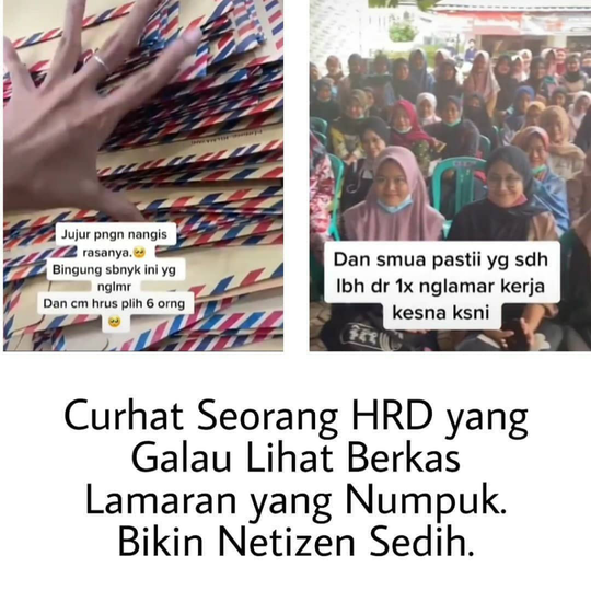Viral!HRD Ini Sedih Meneteskan Air Mata, Pelamar Membludak