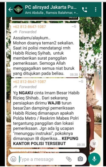 ...Resmi Dipanggil Polda Metro Jaya,Pecinta Habib Rizieq Serukan Hayya 'alal Jihad!