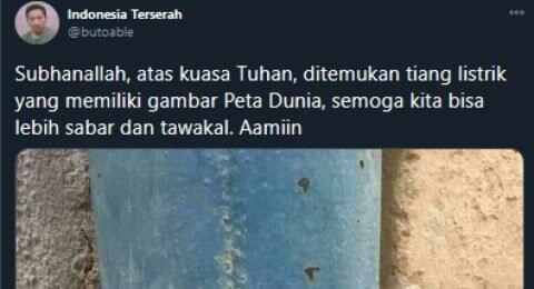 Konspirasi Baru! Foto Dunia Melengkung di Tiang Listrik Viral di Twitter