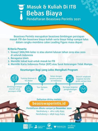 Beasiswa Kuliah di ITB Harus Beragama Islam? Diskriminatif? Cek Fakta Dulu!