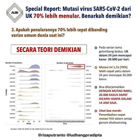 VUI 202012/01, Mutasi Covid-19 yang Lebih Cepat Menular Ditemukan di Inggris!