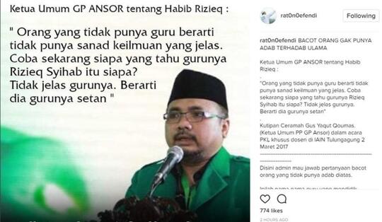 Rekam Jejak Yaqut Cholil Qoumas Kritik Rizieq Shihab Cs