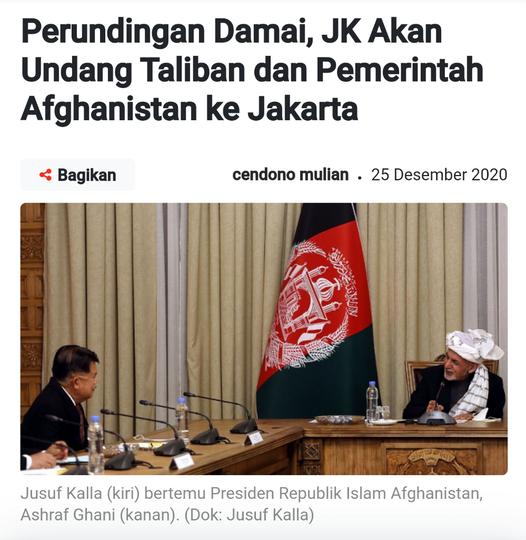 Ferdinand Pertanyakan Langkah JK yang Akan Undang Taliban ke Indonesia