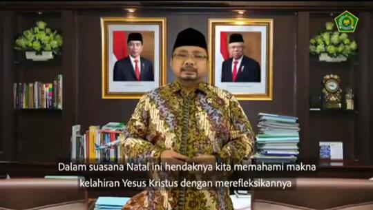 Gus Yaqut Menteri Agama Pertama Ucapkan Natal dan Sebut Nama Yesus Kristus