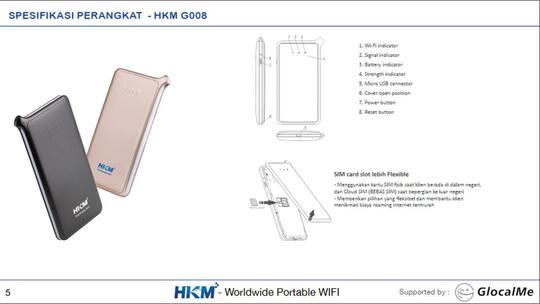 [REVIEW] mifi modem wifi HKM GlocalMe G008 ngenet ga ribet di mana pun seluruh dunia!