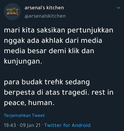 Berpesta Di Atas Tragedi Jatuhnya Pesawat SJ182