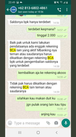 kebobrokan oknum staff legal bank BCA menyebabkan kerugian materi dan nama baik ane!!
