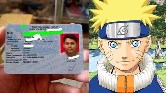 Tanda Tangan di KTP ala Lambang Konoha di Anime Naruto, Bikin Pemuda ini Viral