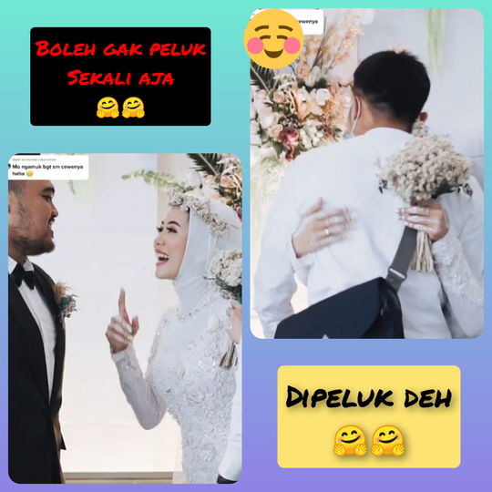 Wanita Cantik Ini Peluk Mantan Saat Pesta Pernikahan,Begini Reaksi Mempelai Laki-laki