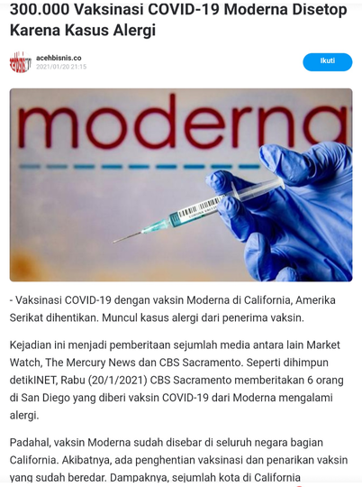 Ternyata Vaksin Covid-19 Pfizer Lebih Berbahaya dibanding Sinovac Loh