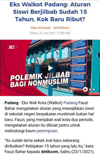 Permintaan Maaf Kepala SMKN 2 Padang: Itu Aturan Lama