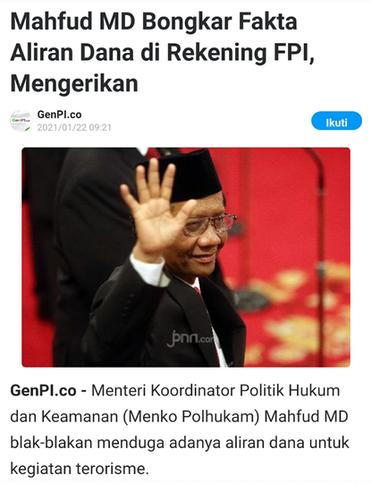 FPI Akui Ada Uang dari LN, Eko Kuntadhi: Teriak Aseng Asing Nyatanya Mereka Boneka