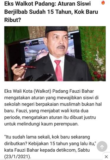 Ribut Soal Jilbab, MUI Sumbar: Isu 'Pemaksaan' Hanya Framing