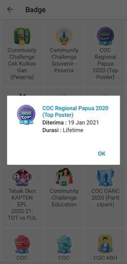 Momen Dibalik Cerita Badge COC KBH Award 2020 Yang Bikin Gemes Dan Badge COC Papua